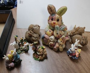 lot 898 image: Resin Easter bunnies