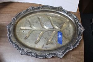 lot 914 image: Serving platter - marked silver on copper, see photos