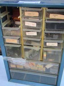 lot 36 image: tool organizer full of electric components