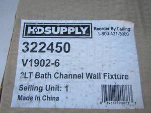 lot 46 image: 2LT bath channel wall fixture