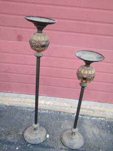 lot 67 image: candle stands qty 2 very nice