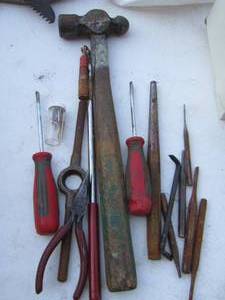 lot 70 image: tool lot- hammers- punches and more