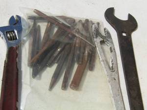 lot 81 image: PUNCHES & ADJUSTABLE WRENCH  PLUS