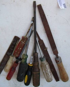 lot 91 image: screw drivers and files