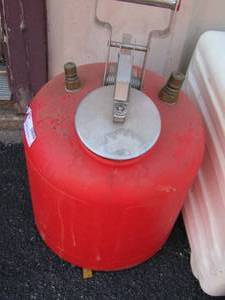 lot 175 image: large red gas can