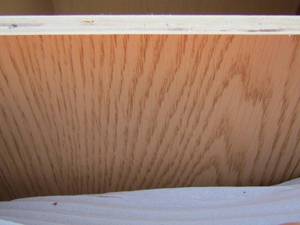 lot 187 image: country oak vanity base cabinet NIB