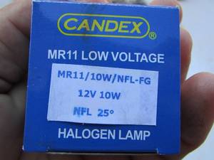 lot 198 image: Candex mr11 low voltage halogen lamp
