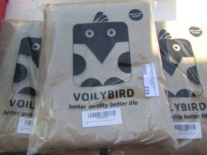 lot 235 image: VOILYBIRD  52 X 108  TAUPE  TABLE CLOTHS - 3 PACKS OF 2