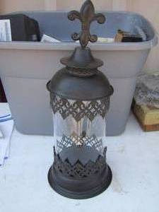 lot 268 image: 2 black metal & glass center table dcor
