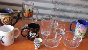 lot 280 image: various drinking glasses