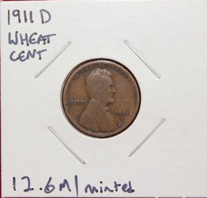 lot 85 image: 1911 D Wheat Cent