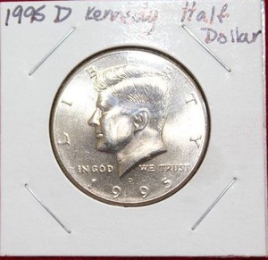 lot 210 image: 1995 D Kennedy Half Dollar