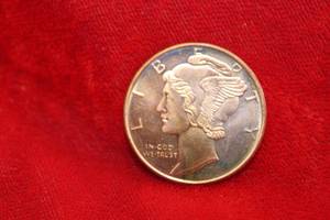 lot 214 image: 14 Ounce Copper Mercury Coin
