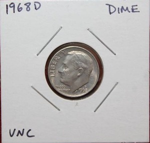 lot 223 image: 1968 D Roosevelt Dime