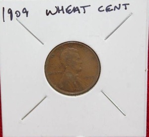 lot 257 image: 1909 Lincoln Wheat Cent