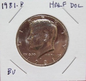 lot 261 image: 1981 P Kennedy Half Dollar