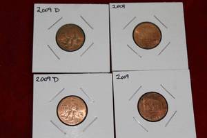 lot 303 image: 2009 P and D Lincoln Cent Set
