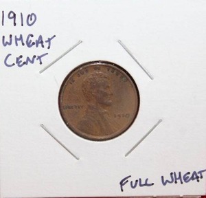 lot 324 image: 1910 Wheat Cent