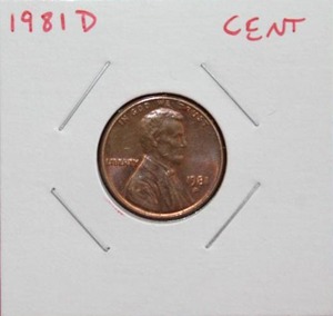 lot 351 image: 1981 D Lincoln Cent
