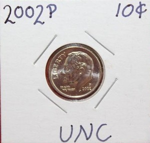lot 358 image: 2002 P Roosevelt Dime