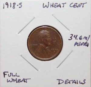 lot 353 image: 1918 S Wheat Cent
