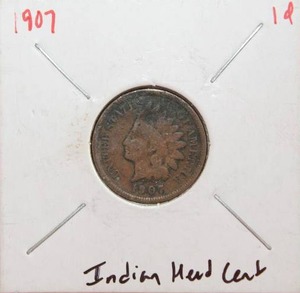 lot 375 image: 1907 Indian Cent