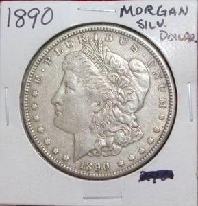 lot 4 image: Silver 1890 Morgan Dollar - Highly Collected