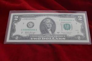 lot 225 image: 2017 Trinary $2 Note