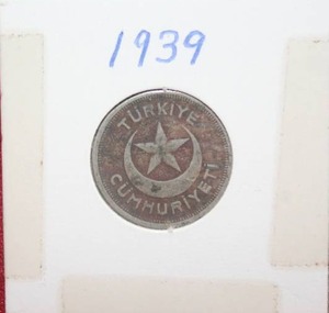 lot 125 image: 1939 Turkish 5 Kurus