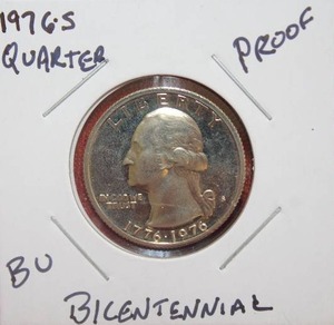 lot 52 image: 1976 S Bicentennial Washington Quarter Proof