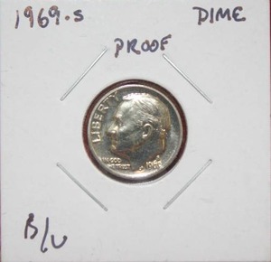 lot 116 image: 1969 S Roosevelt Dime Proof