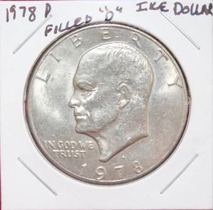 lot 231 image: ERROR 1978 D Eisenhower Ike Dollar