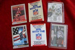lot 74 image: Football Trading Cards including 2 Playbook III Scratch off Cards (Not Scratched)