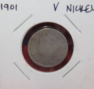 lot 442 image: 1901 Liberty V Nickel