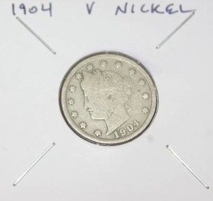 lot 405 image: 1904 Liberty V Nickel