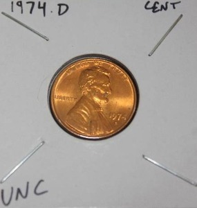 lot 432 image: 1974 D Lincoln Memorial Cent