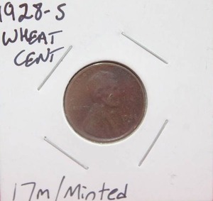 lot 300 image: 1928 S Wheat Cent