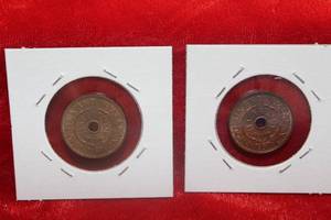 lot 278 image: Two 1957 Rhodesia and Nyasaland Half Pennies
