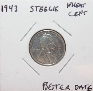 lot 124 image: 1943 Steelie Wheat Cent