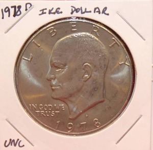 lot 107 image: 1978 D Eisenhower Ike Dollar