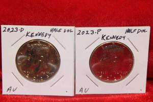 lot 84 image: 2023 P and D Kenndey Half Dollars