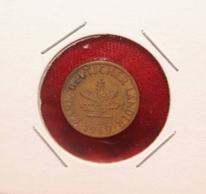 lot 77 image: 1949 German 5 Pfennig Coin