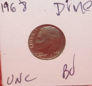 lot 56 image: 1968 Roosevelt Dime