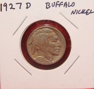 lot 51 image: 1927 D Buffalo Nickel