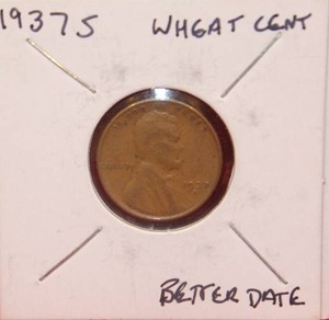 lot 29 image: 1937 S Wheat Cent