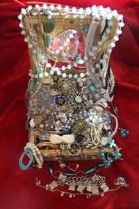 lot 436 image: Jewelry Box Treasure Trove Over Flowing with Beautiful Jewelry