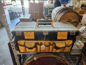 lot 42 image: Plastic toolbox - tackle box