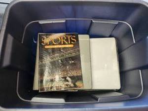 lot 105 image: Bin of Beckett sport cards price guides