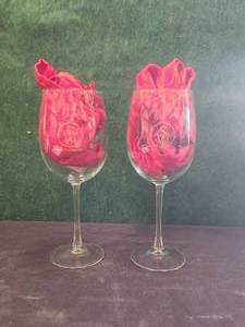lot 153 image: Pair of Sloan & Williams Winery wine glasses