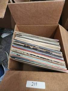 lot 211 image: Box of vintage records